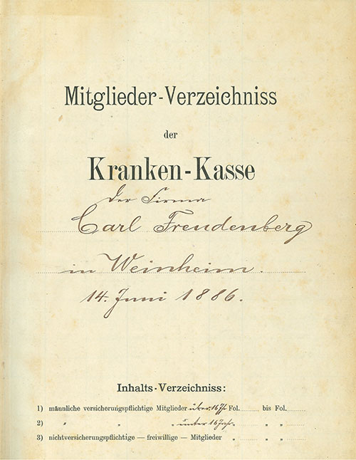 historical cover of the membership list from 1886