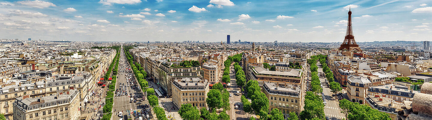 Photo showing the skyline of Paris, France