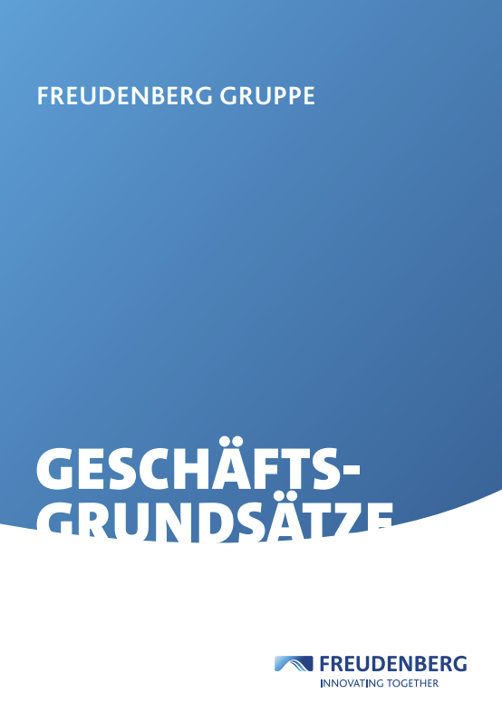 Blue cover of the Freudenberg Business Principles in German