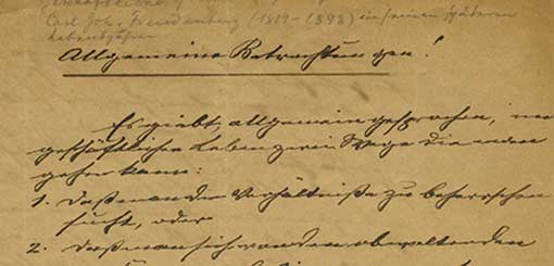 historical handwritten principles