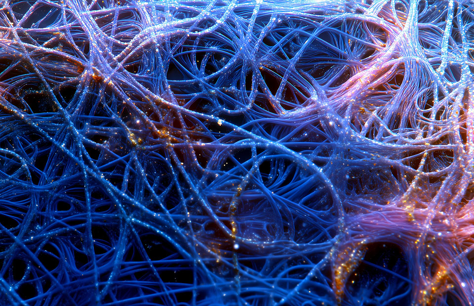 Enhanced illustration based on a microscopic image of a material created by Freudenberg