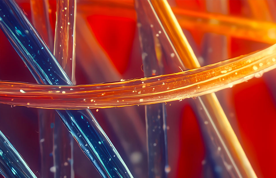 Enhanced illustration based on a microscopic image of a material created by Freudenberg