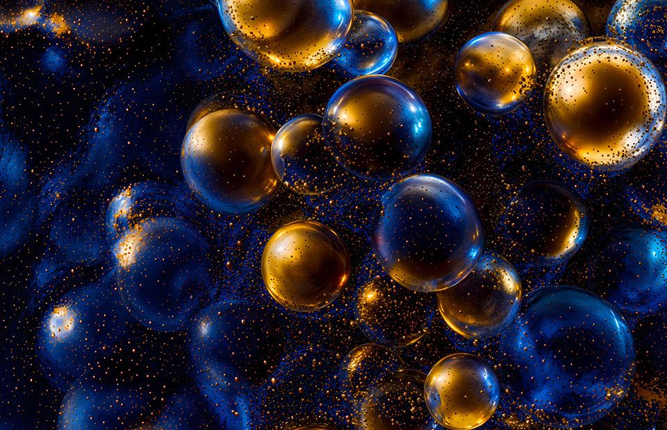 KI-gestützte Illustrationen auf der Grundlage von mikroskopischen Bildern von Materialien entwickelt von Freudenberg