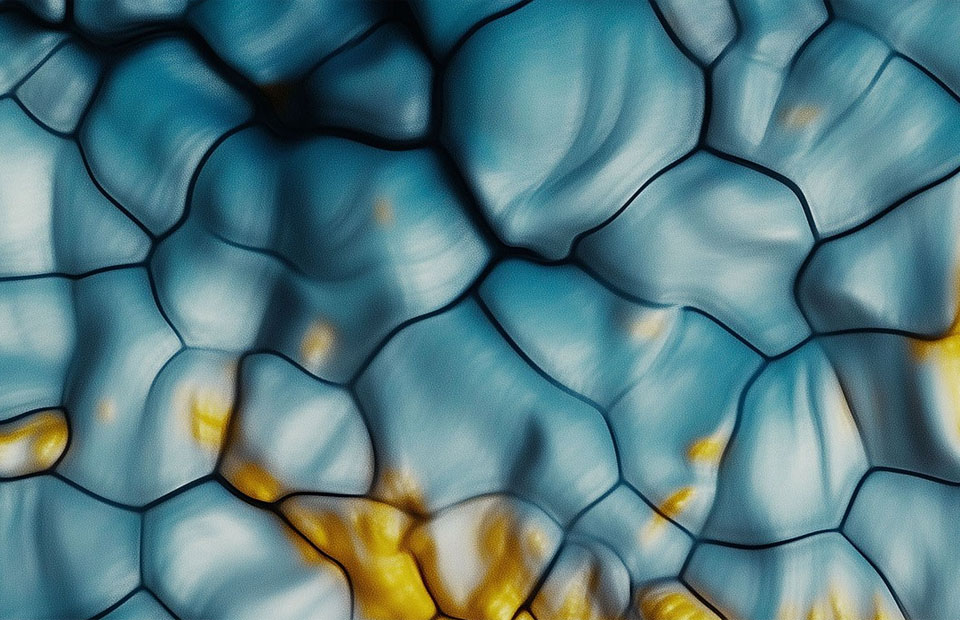 Enhanced illustration based on a microscopic image of a material created by Freudenberg