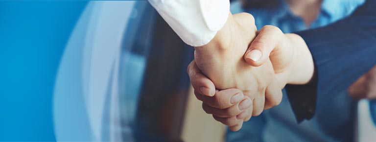 Close-up of a handshake