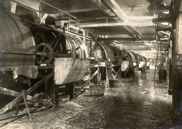 Picture is showing a chrome tannery from the inside