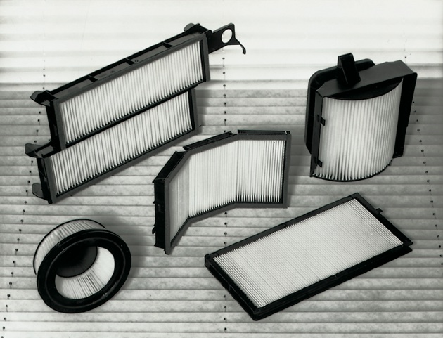 Picture shows six different car cabin air filters