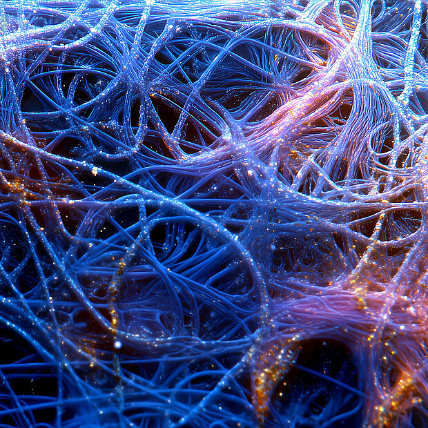 Enhanced illustration based on a microscopic image of a material created by Freudenberg