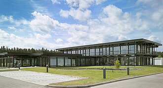 Bild zeigt ein modernes Bürogebäude