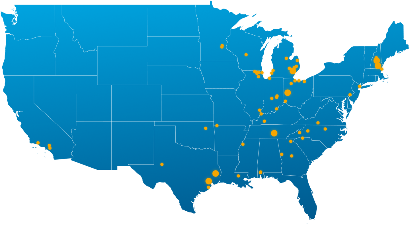 Locations of United States Freudenberg locations