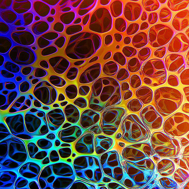Enhanced illustration based on a microscopic image of a material created by Freudenberg