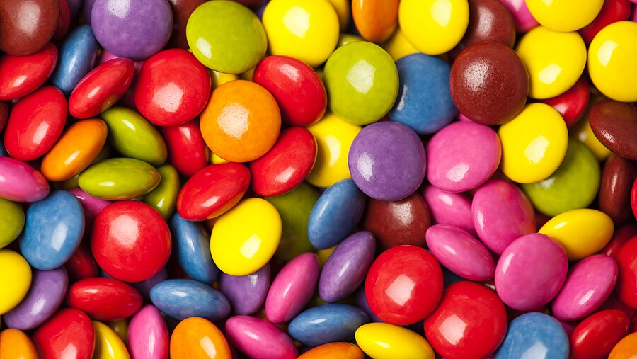 colorful chocolate drops
