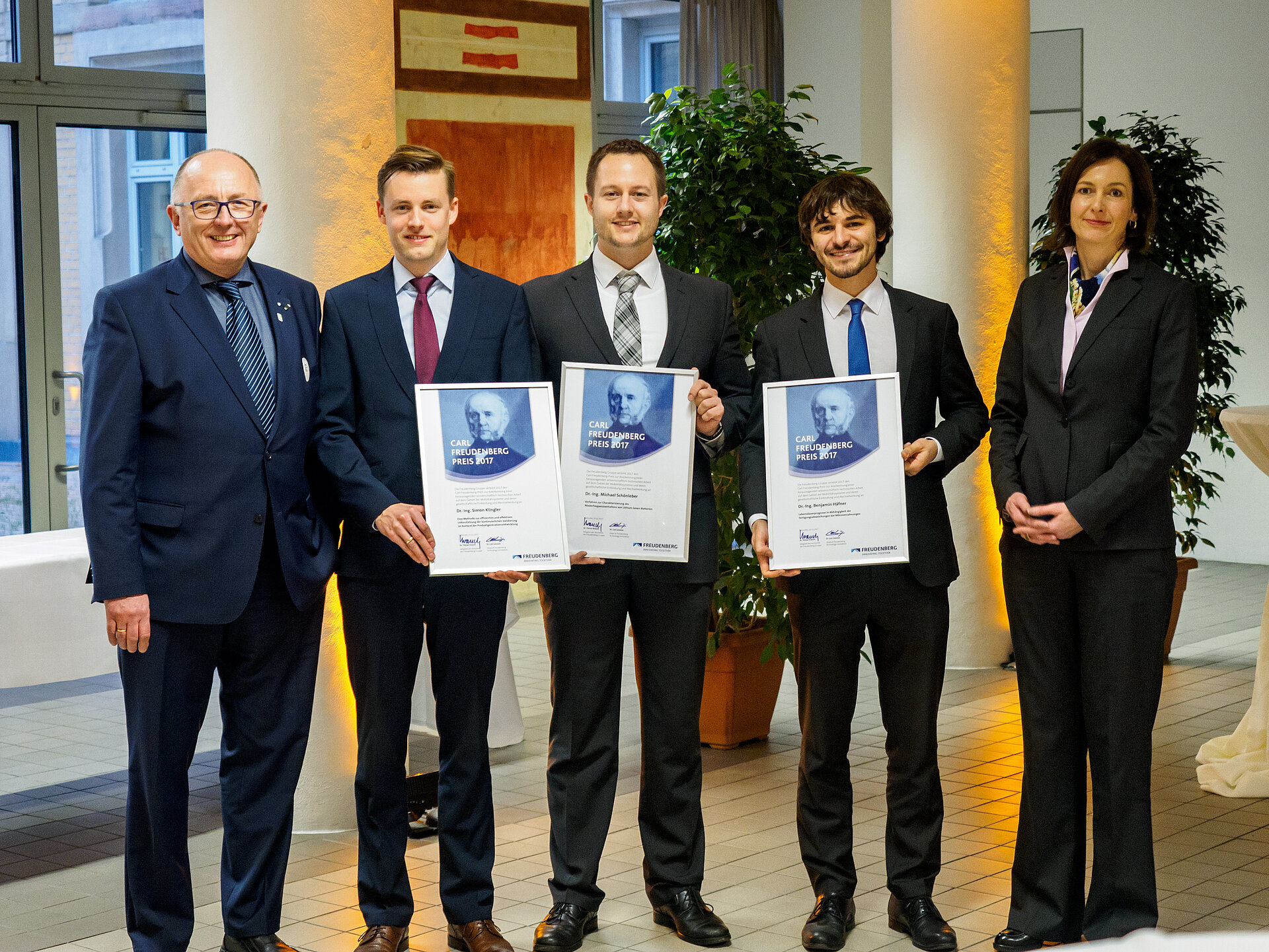 Photo of the Carl Freudenberg Preis 2017 awardees