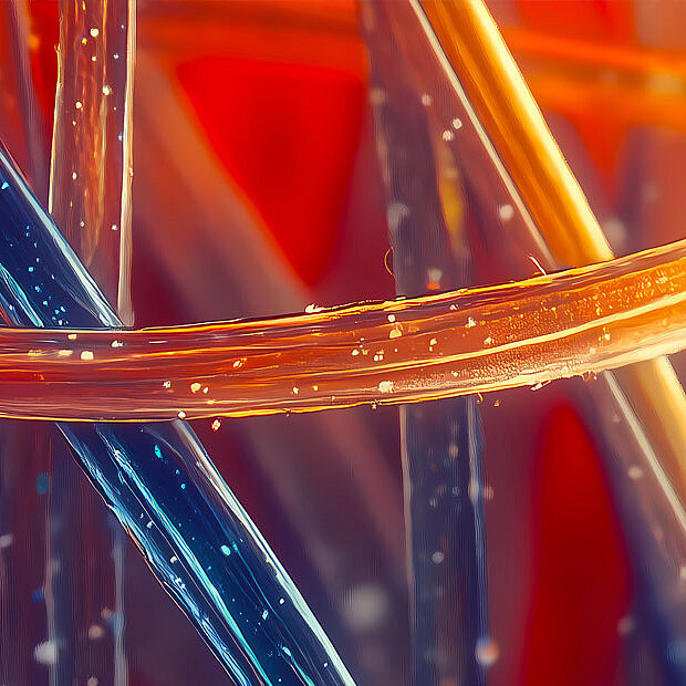 Enhanced illustration based on a microscopic image of a material created by Freudenberg