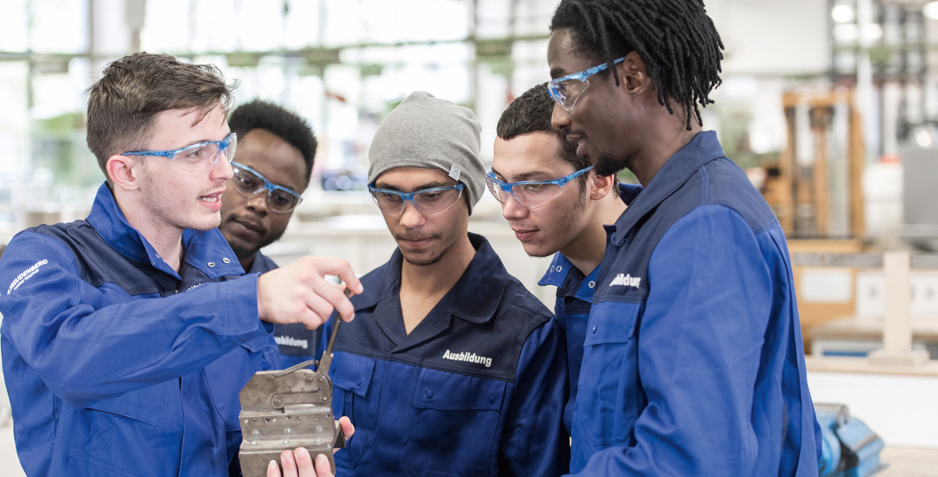 Trainees at work