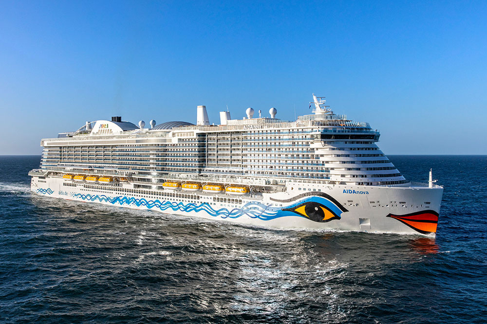 total view of cruise ship "AIDAnova"